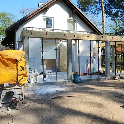 Anbau im Rohbau